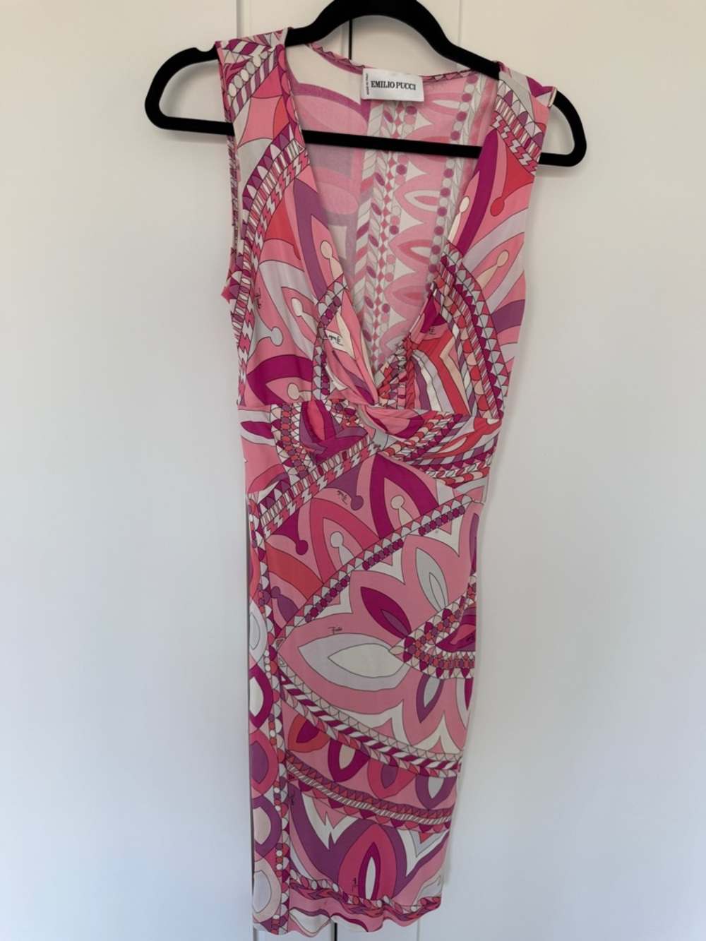 Emilio Pucci Pink Multi-Print Silk Top